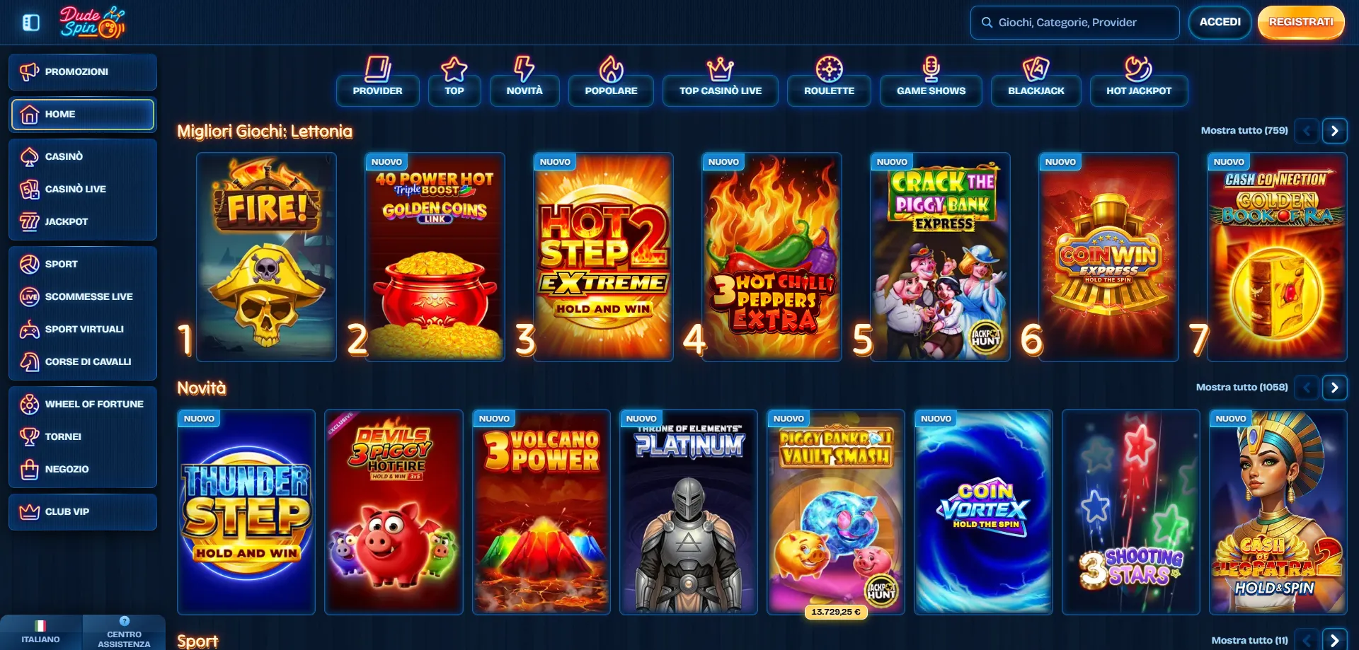 Dudespin Casino giochi — slot machine e videoslot online